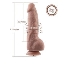 Гнучкий фалоімітатор для секс-машин Hismith 9.25″ Silicone Dildo, система KlicLok — Переглянути зображення 6