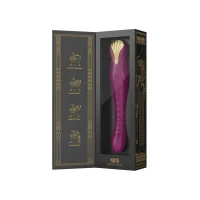Смартвібратор-пульсатор Zalo — King Velvet Purple, кристал Swarovski — Переглянути зображення 11