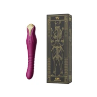 Смартвібратор-пульсатор Zalo — King Velvet Purple, кристал Swarovski — Переглянути зображення 10