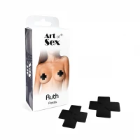 Сексуальні наліпки на груди Art of Sex – Ruth, колір чорний — Переглянути зображення 3