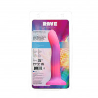 Фалоімітатор, що світиться в темряві, ADDICTION Rave 8″, Glow in the Dark Dildo Pink Purple, 20,3 см — Просмотреть изображение 9