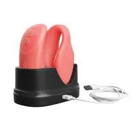 Смарт-вібратор для пар We-Vibe Chorus Crave Coral, сенсорне керування вібраціями стисненням пульта — Переглянути зображення 6