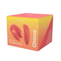 Смарт-вібратор для пар We-Vibe Chorus Crave Coral, сенсорне керування вібраціями стисненням пульта — Переглянути зображення 9