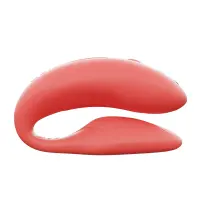 Смарт-вібратор для пар We-Vibe Chorus Crave Coral, сенсорне керування вібраціями стисненням пульта — Переглянути зображення 3