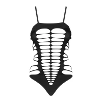 Бодістокінг із поперечними вирізами Obsessive B122 teddy S/M/L, чорний — Переглянути зображення 5