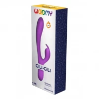 Вібратор-кролик Wooomy Gili-Gili Vibrator with Heat Purple, відросток з вушками, підігрів до 40°С — Переглянути зображення 6