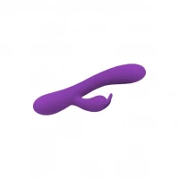 Вібратор-кролик Wooomy Gili-Gili Vibrator with Heat Purple, відросток з вушками, підігрів до 40°С — Переглянути зображення 2