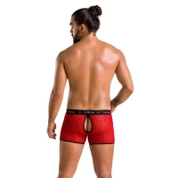 Чоловічі прозорі боксери Passion 046 SHORT PARKER S/M Red, сітка, під леопард — Просмотреть изображение 4