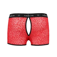 Чоловічі прозорі боксери Passion 046 SHORT PARKER S/M Red, сітка, під леопард — Просмотреть изображение 6