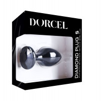 Металлическая анальная пробка с кристаллом Dorcel Diamond Plug Black S — Просмотреть изображение 7