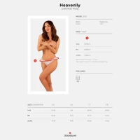 Мереживні танга Obsessive Heavenlly crotchless thong M/L, з доступом — Переглянути зображення 7
