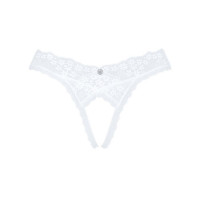 Кружевные танга Obsessive Heavenlly crotchless thong  M/L, с доступом