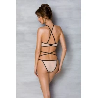 Комплект білизни Passion CHIKA SET, S/M, cream, топ, трусики — Переглянути зображення 7