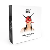 Шкіряна маска Art of Sex - Lucifer Red&amp;Black — Просмотреть изображение 6