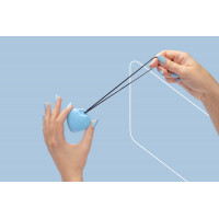 Мини-вибратор «Сердечко» FairyGasm PleasureStone blue, 9 режимов, на шнурке