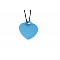 Мини-вибратор «Сердечко» FairyGasm PleasureStone blue, 9 режимов, на шнурке