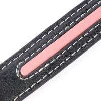 Нашийник з повідцем LOCKINK SEVANDA Love Heart Butterfly Leather Collar Set, чорно-рожевий, з бантом — Переглянути зображення 10