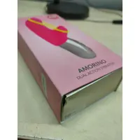 Мінівібратор-кролик зі стимулювальною стрічкою Fun Factory AMORINO pink/neon yellow (м'яте паковання!!!) — Переглянути зображення 2