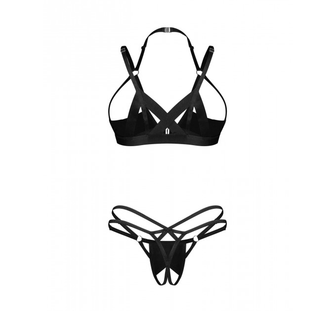 Комплект Obsessive Keira Lise 2-pcs crotchless set S/M