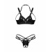 Комплект Obsessive Keira Lise 2-pcs crotchless set S/M