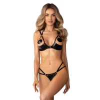 Комплект Obsessive Keira Lise 2-pcs crotchless set S/M — Переглянути зображення 1