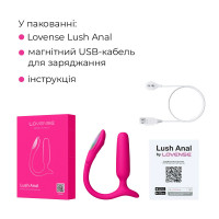 Анальна смарт-вібропробка Lovense Lush Anal, дуже потужна, LED-підсвічування — Переглянути зображення 11