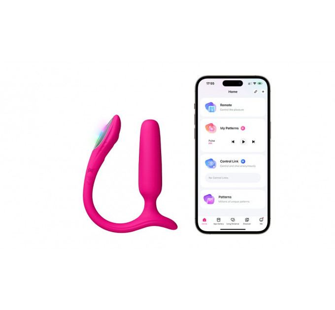 Анальна смарт-вібропробка Lovense Lush Anal, дуже потужна, LED-підсвічування