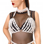 Ліф з перлин Art of Sex - Jasmine, колір білий, розмір XS-2XL