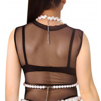 Ліф з перлин Art of Sex - Jasmine, колір білий, розмір XS-2XL