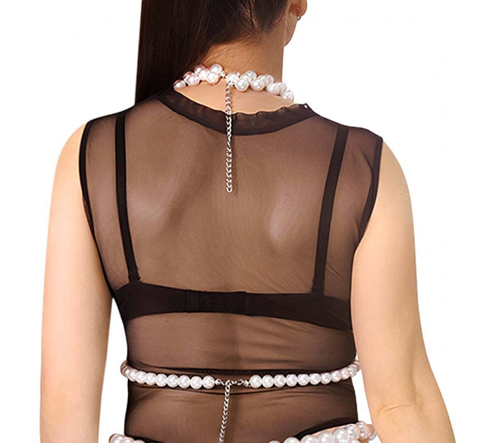 Ліф з перлин Art of Sex - Jasmine, колір білий, розмір XS-2XL