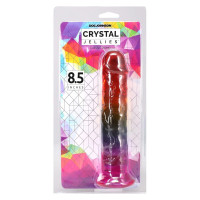 Дилдо Doc Johnson Crystal Jellies - 8.5 Inch Сlassic Dong - Rainbow — Просмотреть изображение 5