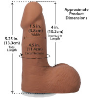 Фалоімітатор Doc Johnson The Realistic Cock ULTRASKYN - 5 Inch with Balls Caramel — Переглянути зображення 5