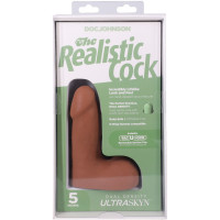 Фалоімітатор Doc Johnson The Realistic Cock ULTRASKYN - 5 Inch with Balls Caramel — Переглянути зображення 10