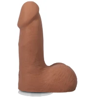 Фалоімітатор Doc Johnson The Realistic Cock ULTRASKYN - 5 Inch with Balls Caramel — Просмотреть изображение 1