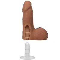 Фалоімітатор Doc Johnson The Realistic Cock ULTRASKYN - 5 Inch with Balls Caramel — Просмотреть изображение 10