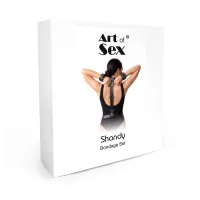 Бондажний набір Art of Sex – Shandy XS-M, екошкіра, чорний — Переглянути зображення 3