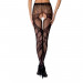 Еротичні колготки-бодістокінг Passion S007 black, гарні ажурні колготки з вирізом