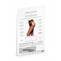 Колготки-чулки с поясом Anne De Ales MORGANE T2 Black, мелкая сеточка, с доступом