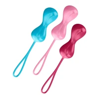 Вагінальні кульки Satisfyer Power Balls (3 пари), діаметр 3,4см, маса 60-76-92г, з кулькою всередині — Просмотреть изображение 1