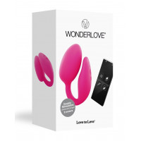 Виброяйцо с клиторальной стимуляцией Love To Love Wonderlove с пультом ДУ, можно под одежду