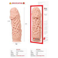 Насадка на член Kokos Extreme Sleeve ES.12 размер M, утолщающая, стимулирующий рельеф