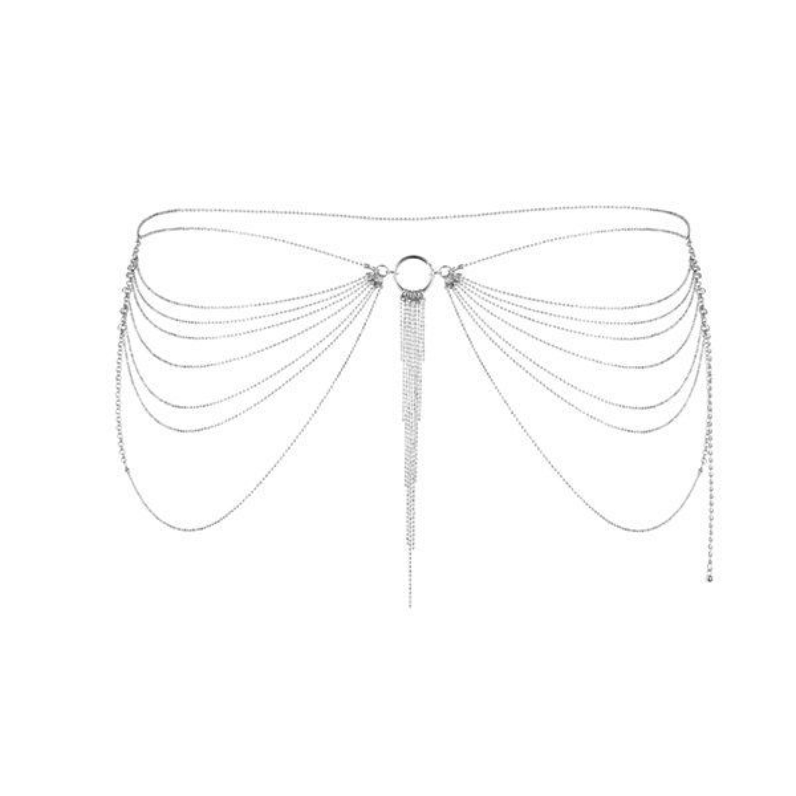 Цепочка трусики или лиф Bijoux Indiscrets Magnifique Waist Chain - silver, украшение на тело