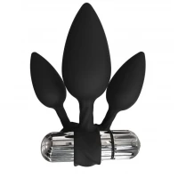 Набір анальних вібропробок Bathmate Anal Training Plugs VIBE, діаметр 2,5 см - 3,1см - 3,8см — Переглянути зображення 2