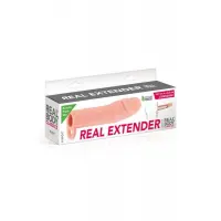 Насадка на член Real Body — Real Extender HUGY з відкритою головкою та кільцем для мошонки — Просмотреть изображение 3
