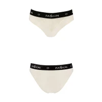 Трусики з широкою гумкою і мереживом Passion PS001 PANTIES M, ecru — Переглянути зображення 4