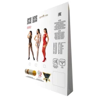Ажурний бодістокінг з панчохами Passion BS082 red — Переглянути зображення 6