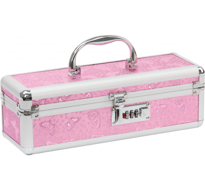 Кейс для зберігання секс-іграшок BMS Factory - The Toy Chest Lokable Vibrator Case Pink з кодовим за