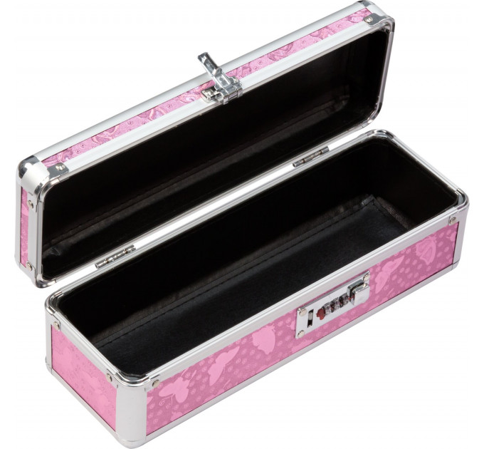 Кейс для зберігання секс-іграшок BMS Factory - The Toy Chest Lokable Vibrator Case Pink з кодовим за