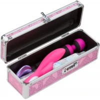 Кейс для зберігання секс-іграшок BMS Factory - The Toy Chest Lokable Vibrator Case Pink з кодовим за — Переглянути зображення 5