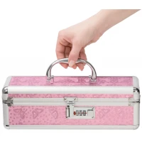 Кейс для зберігання секс-іграшок BMS Factory - The Toy Chest Lokable Vibrator Case Pink з кодовим за — Переглянути зображення 4